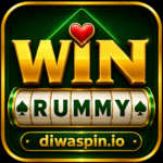 WIN RUMMY logo with green and gold design