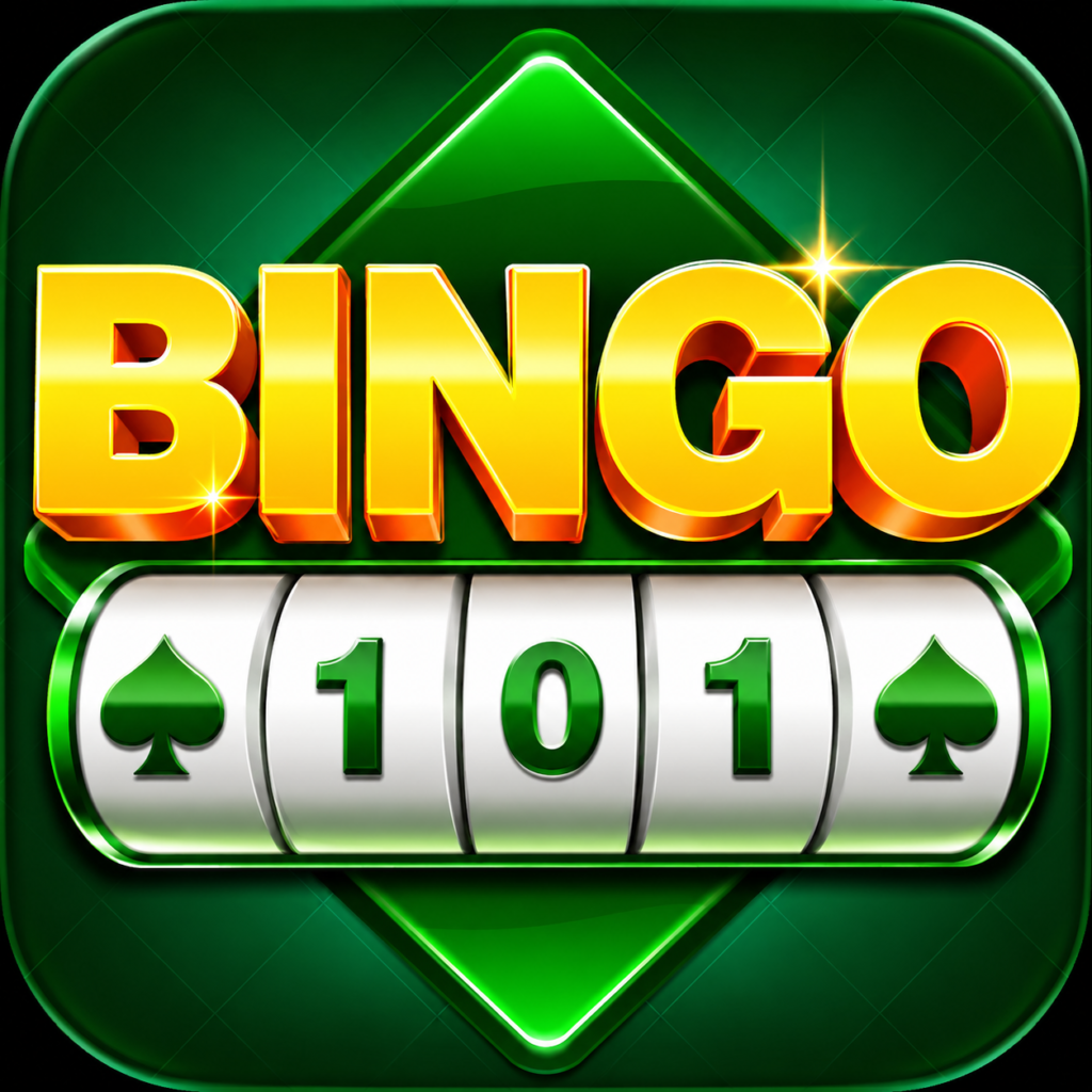 Bingo101 Play logo with golden BINGO text and green slot reel