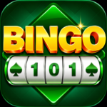 Bingo101 Play logo with golden BINGO text and green slot reel