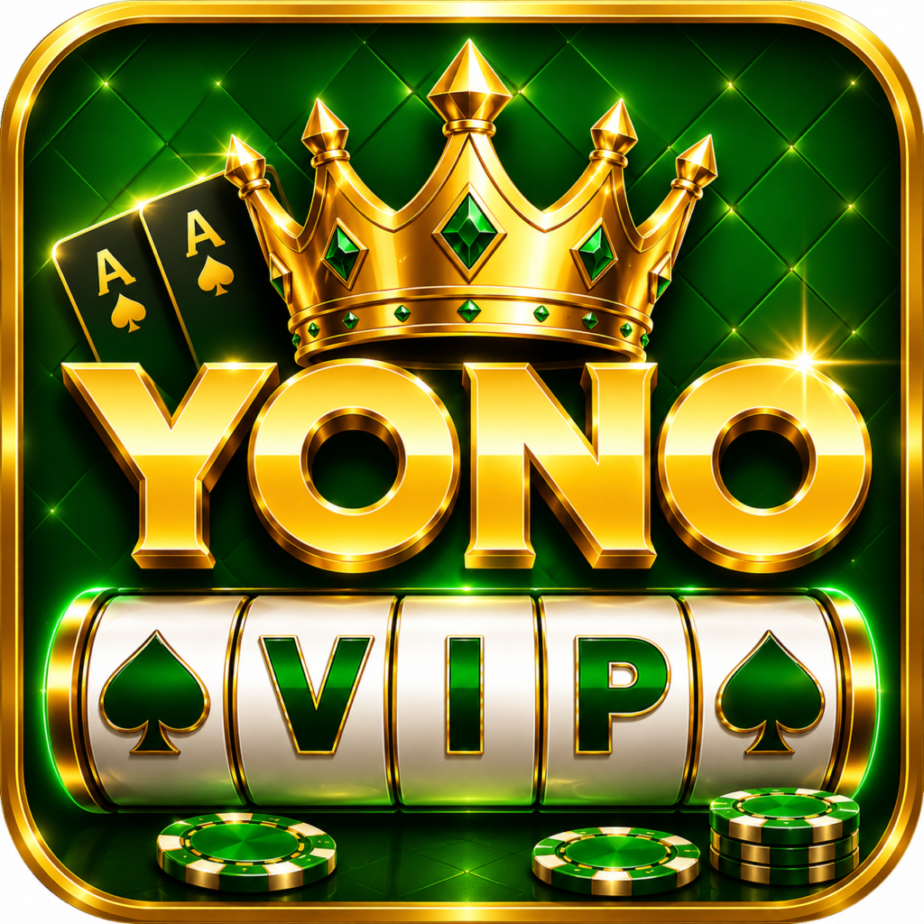 Yono VIP logo with gold crown and green casino design