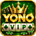 Yono VIP gaming logo with golden crown and green background